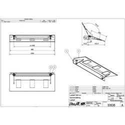 Přejezdová rampa sklápěcí 1000x400mm 2t